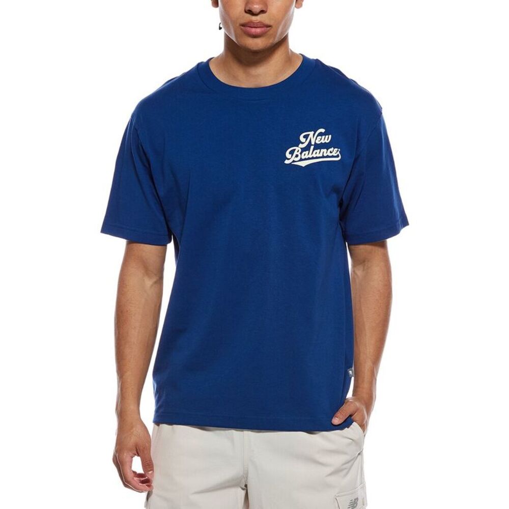New Balance Mens  Athletics Legacy T-Shirt, Blue